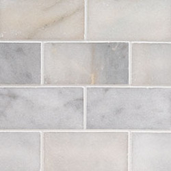 MSI Greecian White Beveled 3 x 6 Polished Marble Mosaic THDW1-T-GRE-3X6